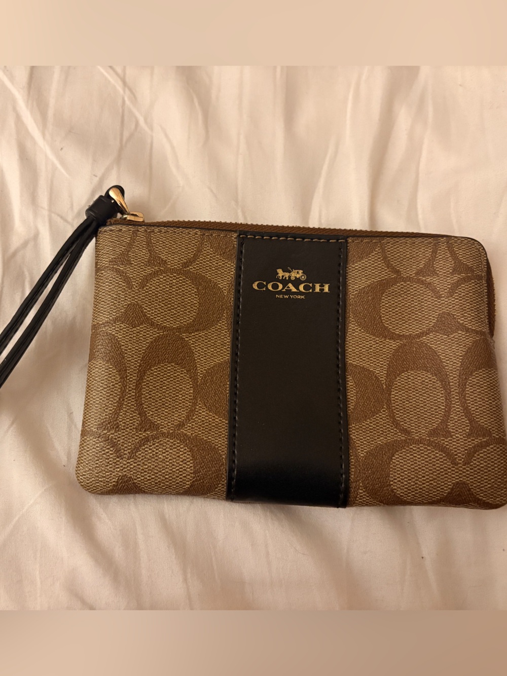 Coach Brown Wristlet